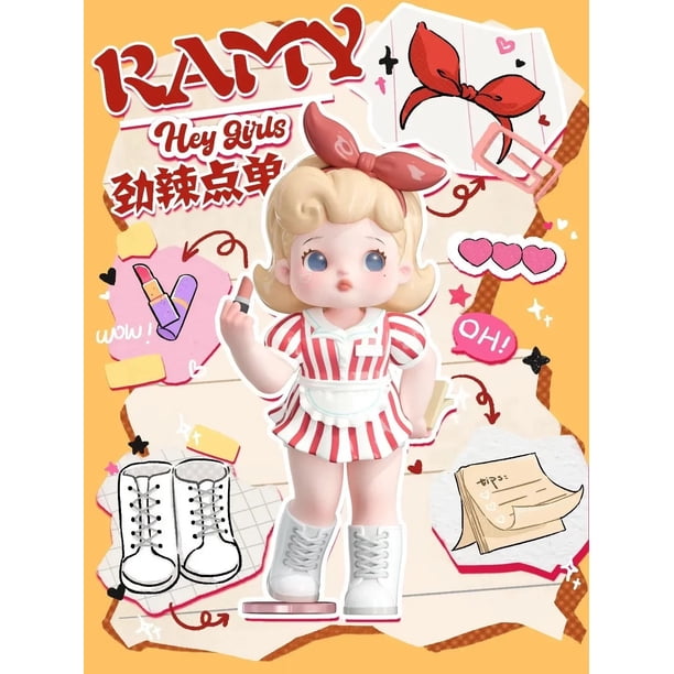 Muñeca Retro americana, Caja Ciega de la serie Spicy Rice, Caja Ciega, muñeco Kawaii, figuras de acción de juguete, Caixas, modelo coleccionable, Caja misteriosa