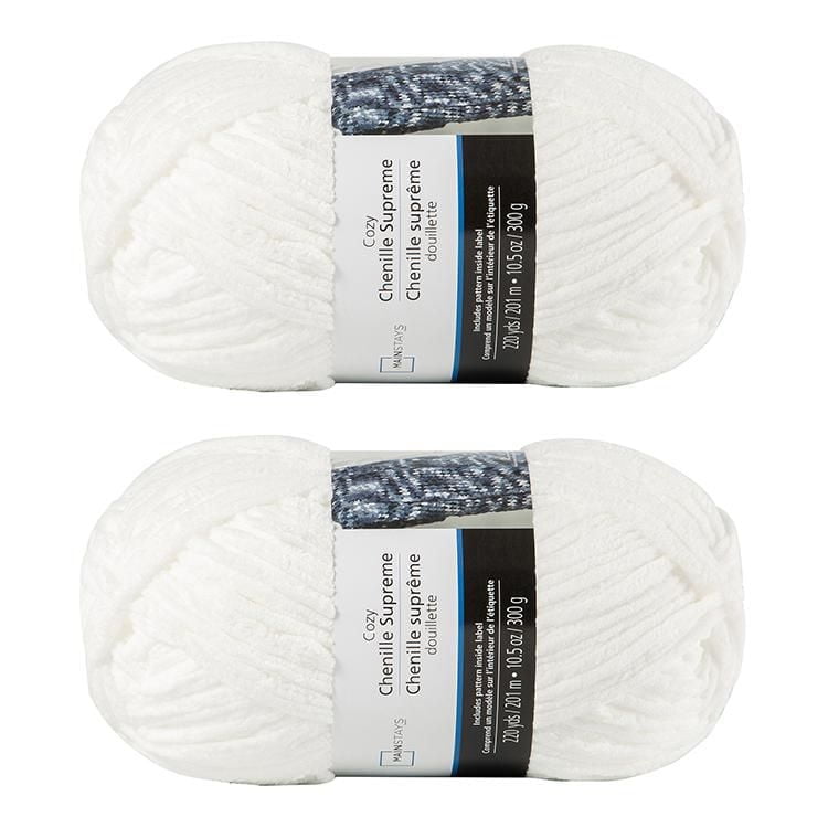 MAINSTAYS 2 Pack white polyester yarn