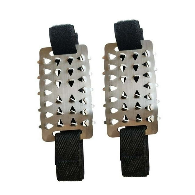 Couvre-chaussures d'Alpinisme en Acier Inoxydable avec Semelles Antidérapantes pour Neige, pour Bottes de Randonnée, Accessoires de Traction d'Hiver, Équipement de Randonnée et d'Escalade, 2 Pcs