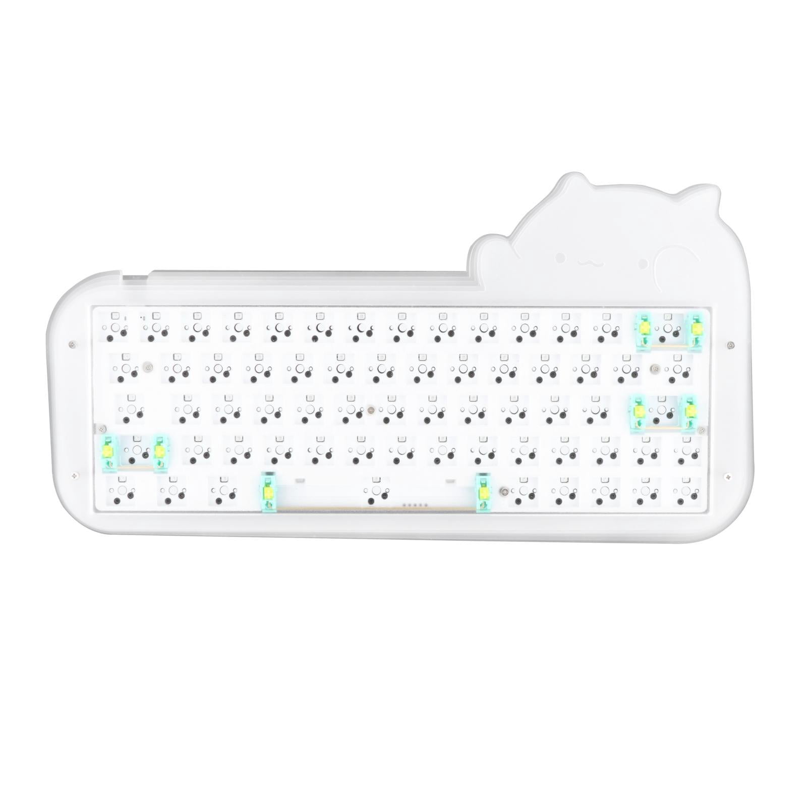 Mechanical Keyboard DIY Kit Hot Swap Switches Backlit RGB 65% 64 Keys Wired Cute