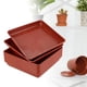 thumbnail image 5 of 10 posavasos para plantas, cuencos para plantas, bandeja de drenaje cuadrada liviana para macetas. Rojo, 5 of 9