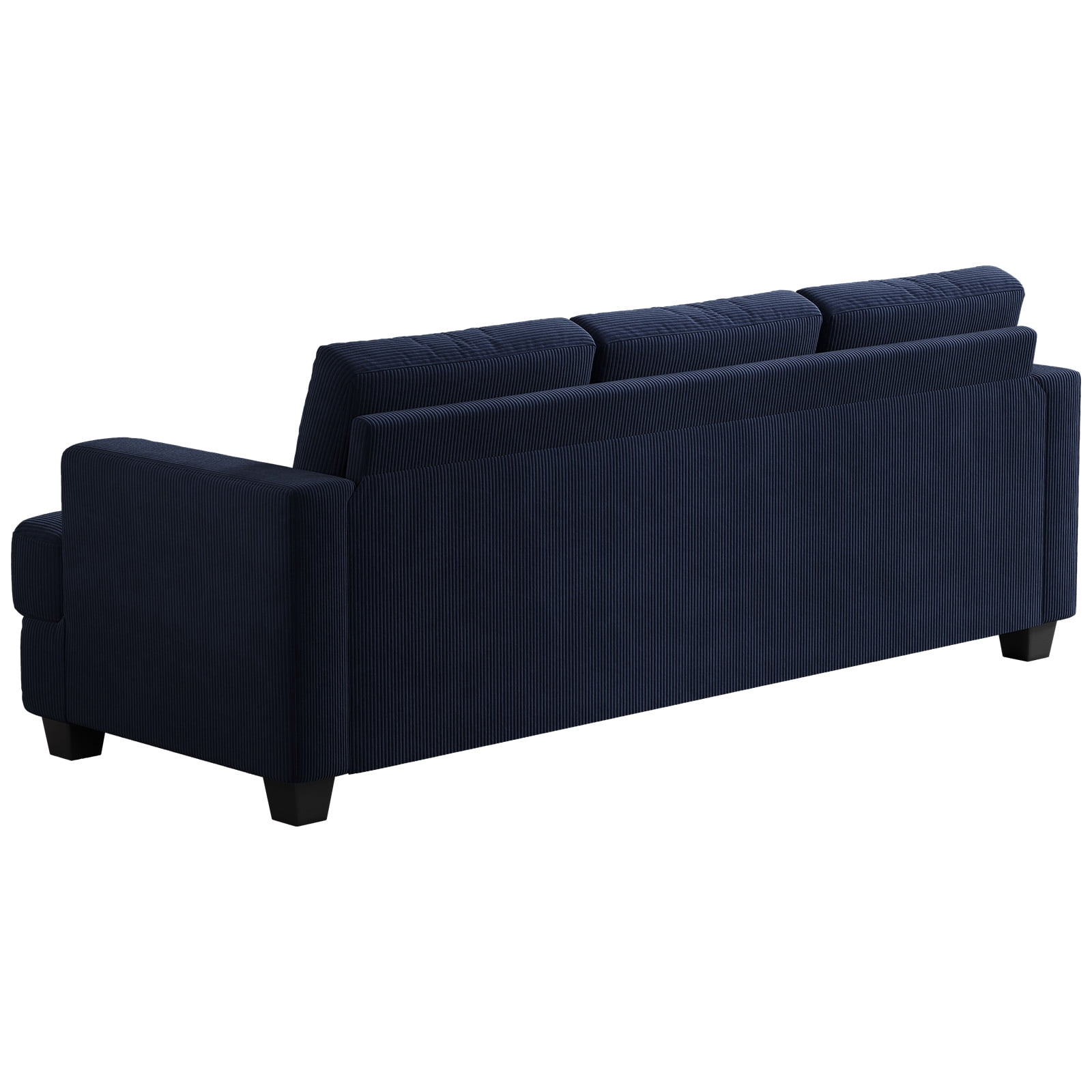 BLAZANT 89" Sofa Couch, 3 Seater Sofa with Suppleness Armrests, Corduroy Fabric Deep Seat Sofa with Upholstered Cushion& Backrests, Modern Comfy Couch for Living Room Apartment Office