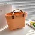 thumbnail image 2 of Bolso de mano para mujer, bolsos de paja, bolso de mano de verano, bolso grande de playa tejido (amarillo) Sywqhk Para Estrenar, 2 of 6