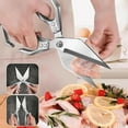 thumbnail image 5 of Seattleget Multifunctional Heavy-Duty Kitchen Shears, Sharp Stainless Poultry Scissors Heavy Duty Cut Bone, 2025 New 2 In 1 Ergonomic Kitchen Scissors For Chicken, Meat, Seafood Cutting, 5 of 7