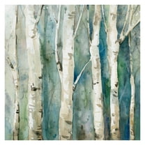 Masterpiece Art Gallery River Birch Trees II by Carol Robinson Canvas Art Print 30" x 30"