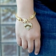 thumbnail image 3 of Daddy's Girl Gold Pave Heart Charm Bracelet, 3 of 3