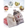 thumbnail image 5 of Christmas Advent Bags 24 Days Countdown Calendar Burlap Bags Hanging Candy Gift Bags With Drawstring For Kids And Adults（B）, 5 of 5