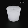 thumbnail image 3 of Uxcell 28mm to 37mm w Hole Silicone Rubber Tapered Plug White for Powder Coating, Painting,2 Pack, 3 of 5