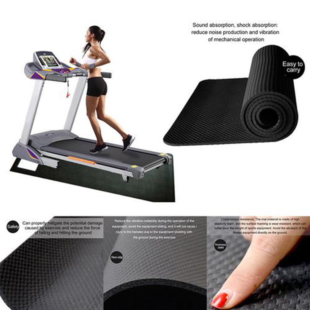Multifunctional Wear-Resistant Treadmill Mat Recumbent Bikes Mat Shock Absorbing Washer Pad Kitabetty Exercise Equipment Mat 60×180 cm for Floors and Carpet Protection