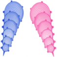 thumbnail image 1 of Juego de tapas extensibles de silicona JYYHSF, 12 piezas, 6 tamaños, 1 of 7