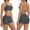 Dark Gray, variant on Women's 2 Piece Workout Set Backless Sports Bras High Waist Shorts Sets Seamless Yoga Gym Activewear, M