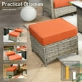 thumbnail image 7 of XIZZI Outdoor Patio Furniture Set PE Wicker Rattan 3 Seat Sofa Conversation Set with Chair and Ottoman,Red, 7 of 7
