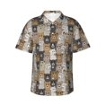 thumbnail image 1 of Fotbe Cartoon Bear Camisa Hawaiana para Hombre Unisex – Camisa Casual de Verano con Botones de Manga Corta de Algodón y Lino,3X-Large, 1 of 7