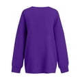 thumbnail image 3 of Resicozy Oversized V Neck Sweatshirt Women Casual Pullover Sweaters Cute Long Sleeve Plain Sweat Shirts Y2k Tops Purple M, 3 of 6