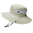thumbnail image 4 of Fgnfyis Upf Adjustable Sun Hats for Women and Men Outdoor Camping Sports Lightweight Wide Brim Summer Hat with Ponytail Hole Beige, 4 of 7
