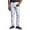 Coated White, variant on Victorious Men's Coated Slim Fit Moto Pants Biker Jeans