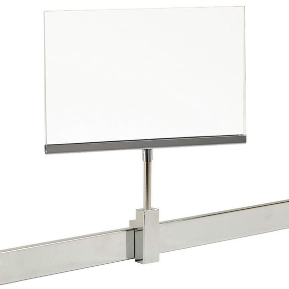 Rectangular Retail Rack 7" x 11" Acrylic Frame Magnetic Sign Holder Card Display, 10.4" H, 5 Pack