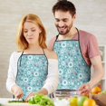 thumbnail image 5 of Pioneer Flower Floral Print Pattern Apron-Garden Aprons for Women with Pockets-Cotton Linen Waterproof Kitchen Cooking Gardening Aprons Adjustable for Kitchen,Cooking,BBQ and Salon 33x27 Inch, 5 of 7
