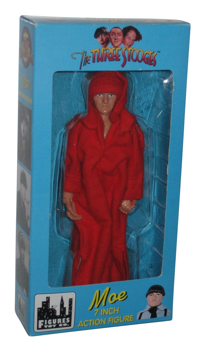 Three Stooges Figures Toy Co. (1999) Moe Red Pajamas 7Inch Action