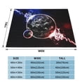 thumbnail image 5 of Planets Collide Blanket, Fluffy Soft Cozy Blanket Flannel Plush Microfiber Couch Throw, Bedding, 50"x40", 5 of 7