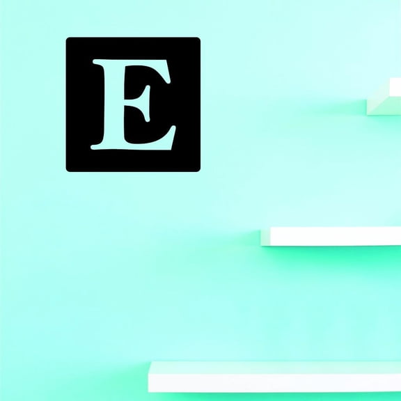 Custom Decals Alphabet Letter E Wall Art Size: 16 X 16 Inches Color: Multi