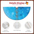 thumbnail image 3 of Xecao Winter With Snowflakes Pattern Christmas Tree Skirt Round Xmas Tree Mat Base Cover for Holiday Home Decorations-30", 3 of 6