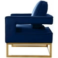 thumbnail image 6 of Meridian Furniture Noah Navy Velvet Accent Chair with Gold Iron Base, 6 of 7