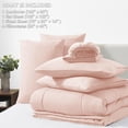 thumbnail image 6 of Queen Comforter Set, Dark Grey 7 Pieces Bed in a Bag All Season Bedding, with Stitch Quilted Comforter Flat Sheet Fitted Sheet Pillowcases, 6 of 9