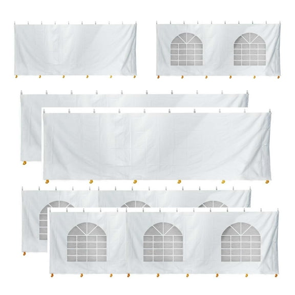TentandTable Standard Sidewall Kit for 7 ft Sides, White, 30 ft x 45 ft