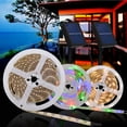 thumbnail image 4 of Solar Power Outdoor LED Strip Lights Decorative Tape Light for Garden Yard (Warm White), 4 of 9