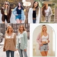 thumbnail image 6 of PRETTYGARDEN Women's Open Front Cardigan Sweaters Fall Fashion Button Down Cable Knit Chunky Winter Outerwear Coats, 6 of 10