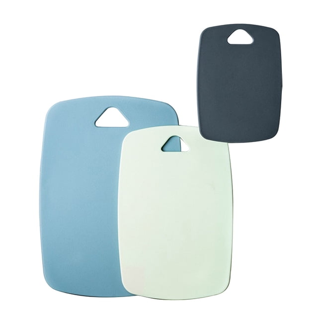 Moyic Tablas de cortar lavables resistentes a las manchas de plástico PP de 3 piezas, cortadores de cocina antideslizantes, herramientas para hacer Cocina y Comedor Azul Moyic HA009890-03