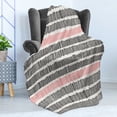 thumbnail image 4 of Abstract Soft Flannel Fleece Blanket, Abstract Pattern with Short Lines Chalkboard Geometric Simple Retro Artwork Print, Cozy Plush for Indoor and Outdoor Use, 50" x 60", Black Pink, by Ambesonne, 4 of 5