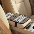 thumbnail image 3 of Xoenoiee Aztec Southwest American Tribal Print PU Leather Auto Seat Covers Full Set of 5, Stretch Auto Accessories Seatbelt Pads and Car Center Console Cushion Pad for Most Vehicle, SUV, Truck, 3 of 7