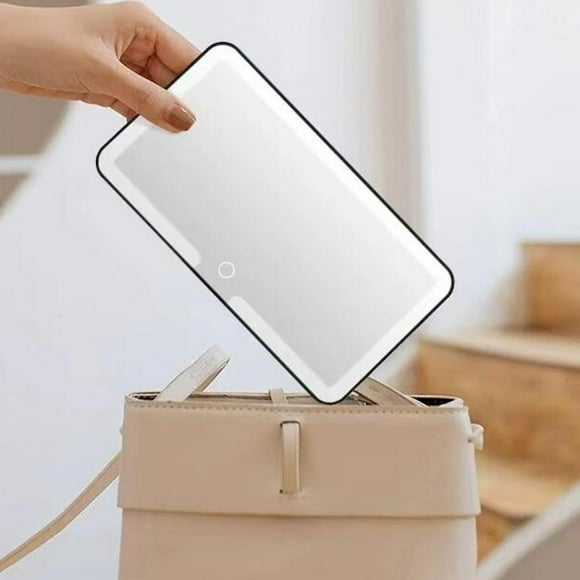 Generic Coche Parasol Espejo de tocador 70 LED Pantalla táctil Accesorios para automóviles Negro