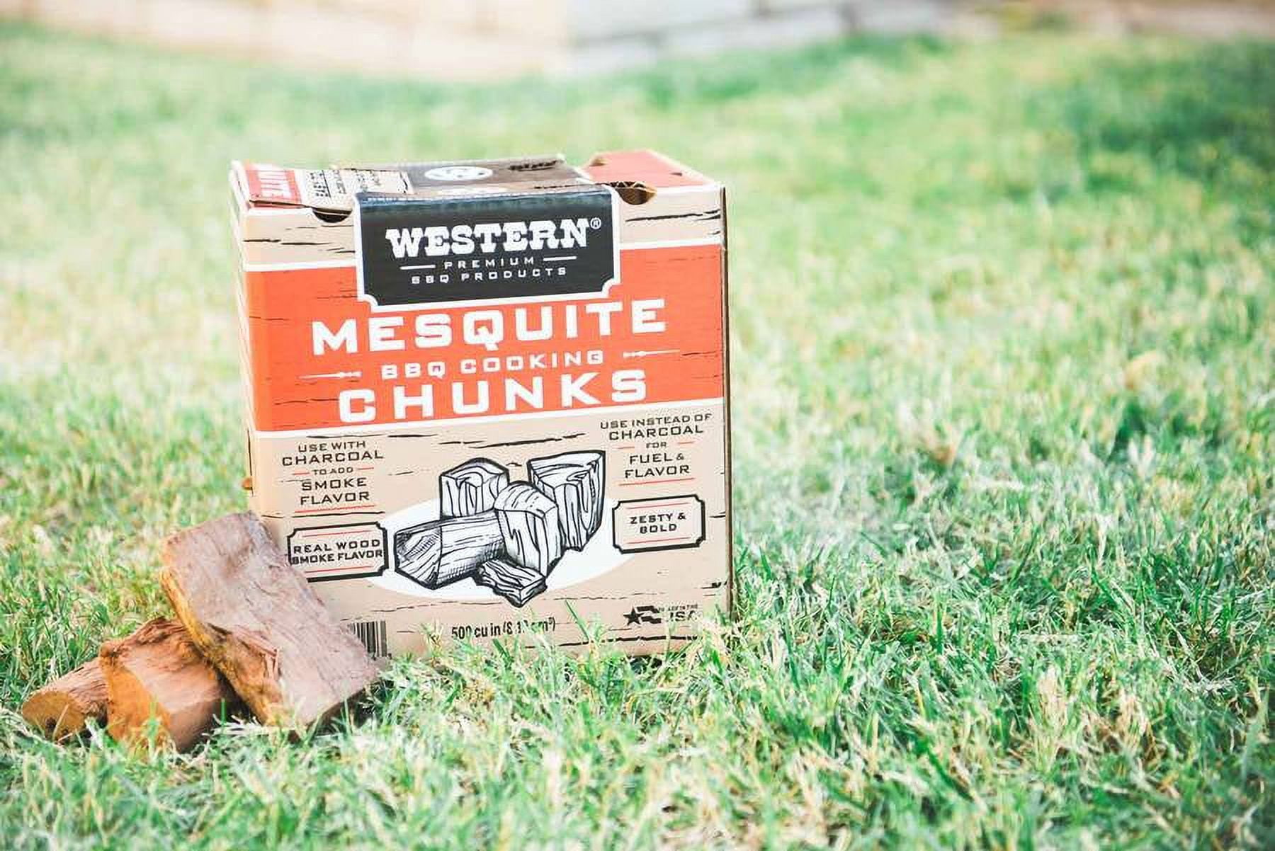 Western 500 CU in Mesquite Smoking Wood Chunk Box CS