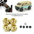 thumbnail image 3 of Vogacara Adaptador de cubo de rueda de contrapeso de latón, 4 piezas, para HOBBY PLUS 1/18 CR-18P Rock Van CR-18P Rock Van Kits de construcción modelo, 3 of 6