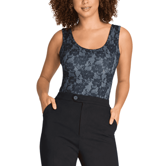 Scoop-Neck Tank Athleisure Black, Iconic Black Widow Bodysuit (Women's) - Mrs Momma Bear