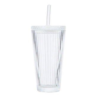 Mainstays Glass 22oz Tumbler with Pink Protective Silicone Sleeve, Bamboo  lid, Glass Straw - Walmart.com