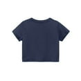 thumbnail image 4 of CCRFTGI Short Sleeve Tshirt for Boys Crewneck Crop Top Casual Navy T Shirts 2025 Summer Plain T Shirts,Navy 2-3 Years, 4 of 9