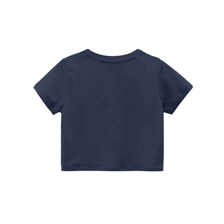 Chloé - Girls Navy Blue Cotton T-Shirt | Childrensalon