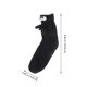 thumbnail image 2 of WEUVEB 1Par Calcetines Negros Con Detalles Gráficos De Manos Para Uso Casual Y Deportivo, 2 of 8