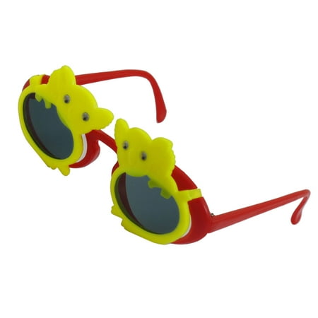Koala Decor 2 Layers Dark Lens Crimson Yellow Sunglasses Glasses for