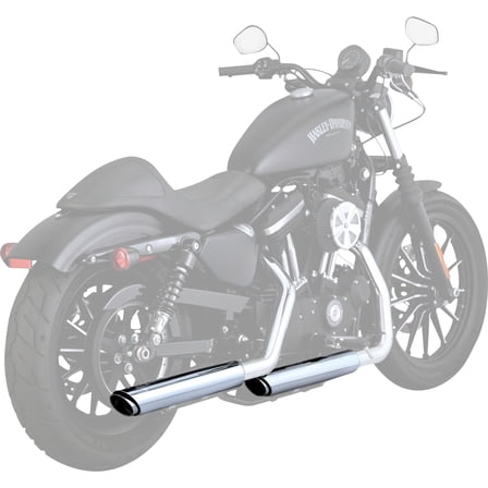 Vance & Hines Twin Slash 3" Chrome Slip-On Mufflers (16361)