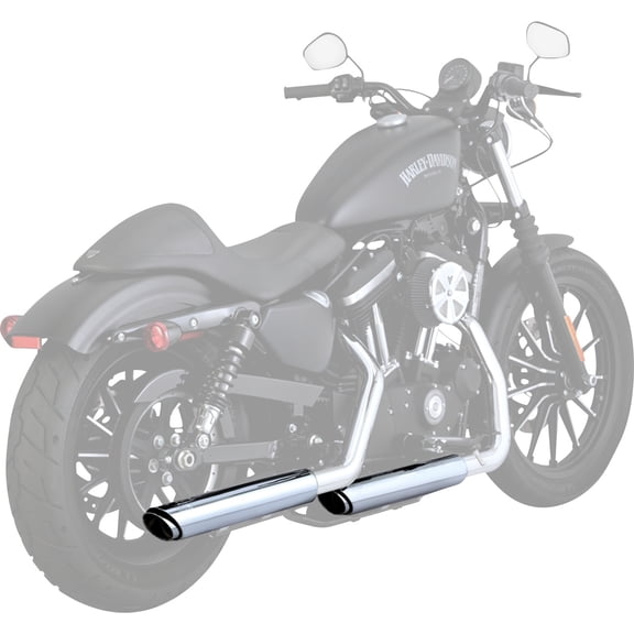 Vance & Hines Twin Slash 3" Chrome Slip-On Mufflers (16361)