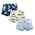 thumbnail image 2 of Splozh Boys Boxer Briefs Cotton Kids Toddler Baby Boys Underwear Cute Print Briefs Shorts Pants Cotton Underwear Trunks 3PCS,Blue,3-4 Years, 2 of 3