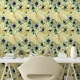 thumbnail image 2 of Ambesonne, Vintage Floral Peel & Stick Wallpaper for Home, Flowers Dreamy Hues, 13"x100", Avocado Green Purple, 2 of 5