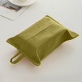 thumbnail image 4 of Btomtd Solid Color Fabric Tissue Box Cover with Hanging Rope Concise Style Tissue Box Holder for Living Room Home Desktop Car Drawer, Green, 4 of 6