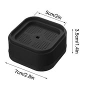 RKZDSR Adjustable Height Bed Risers with Anti-Slip Pads - Heavy-Duty Furniture Elevators for Washing Machines, Tables, and Sofas - 4 Pack, Sturdy, Stackable, Space-Saving Solution