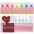 thumbnail image 1 of Kit de Uñas Beetles X Press Gel con 7 Colores y Luz UV para Mujeres, 1 of 9